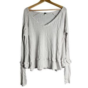 We The Freet Medium Free People Waffle Knit Sweater